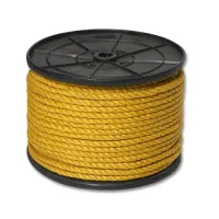 Канат джутовый ДТ тросовой свивки d.   8 мм желтый на кат. 200 мм (150 м)