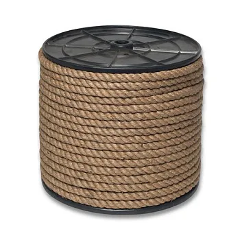 Канат джутовый ДТ тросовой свивки d. 10 мм на кат. 200 мм (100 м)